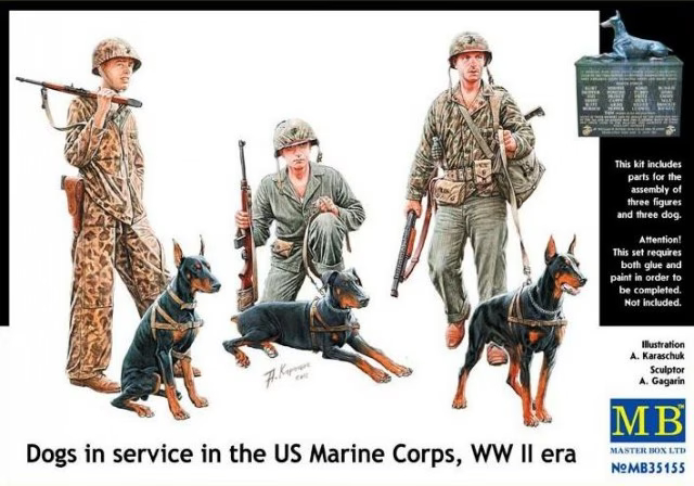 Dogs in service in the US Marine Corps, WW II era